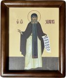 Икона Преподобного Иоанна Затворника Святогорского на холсте 1