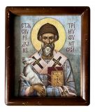 Икона Святителю Спиридону, епископу Тримифунтскому на холсте 3